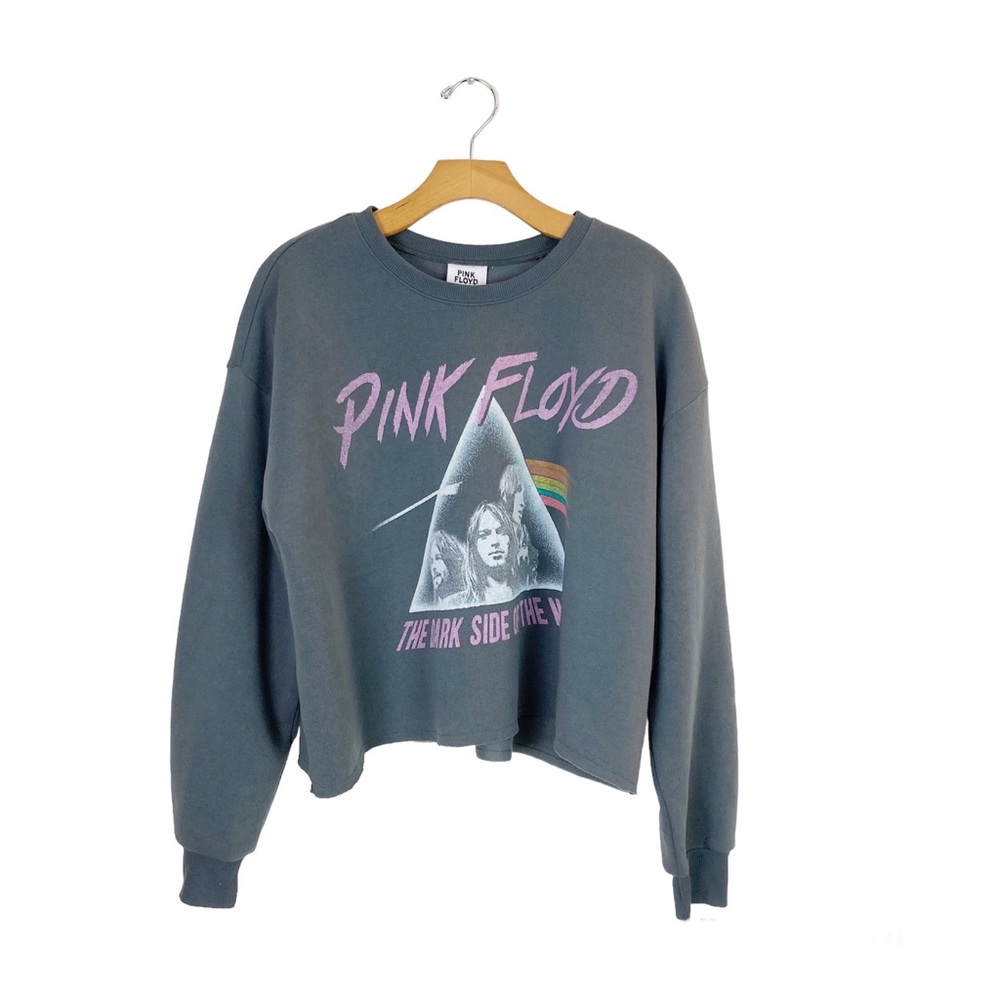 Pink Floyd Gray Cropped Sweatshirt Grayson Threads NWOT